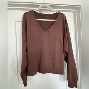 Nuuds Luxe V-Neck Sweater - Coffee - XL
